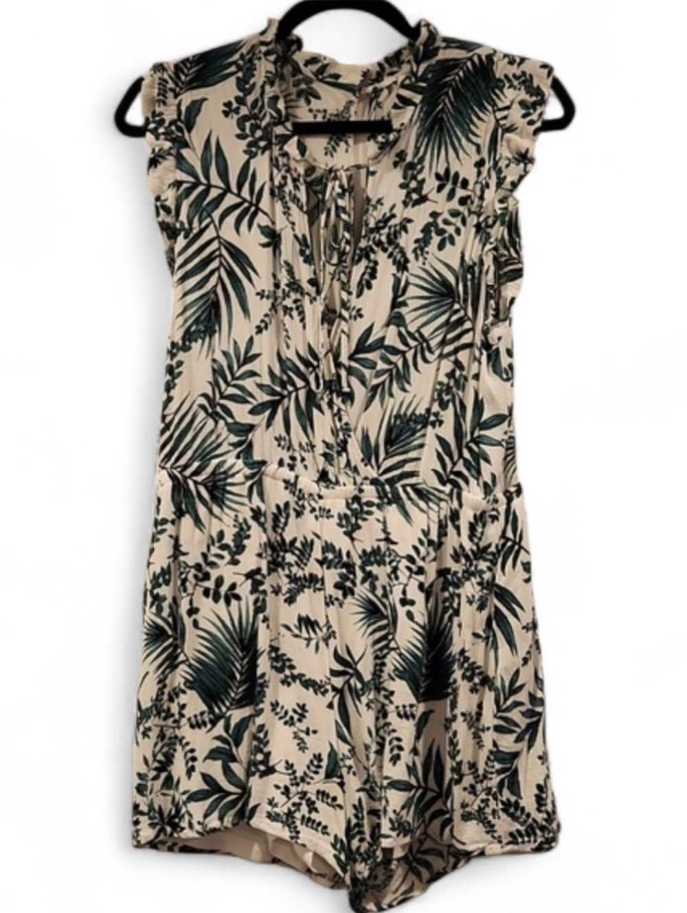 Blue Rain Floral Romper Size XL